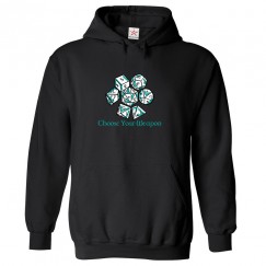Choose Your Weapon Dungeons and Dragons Dice Classic Unisex Kids and Adults Pullover Hoodie For Gaming Fans